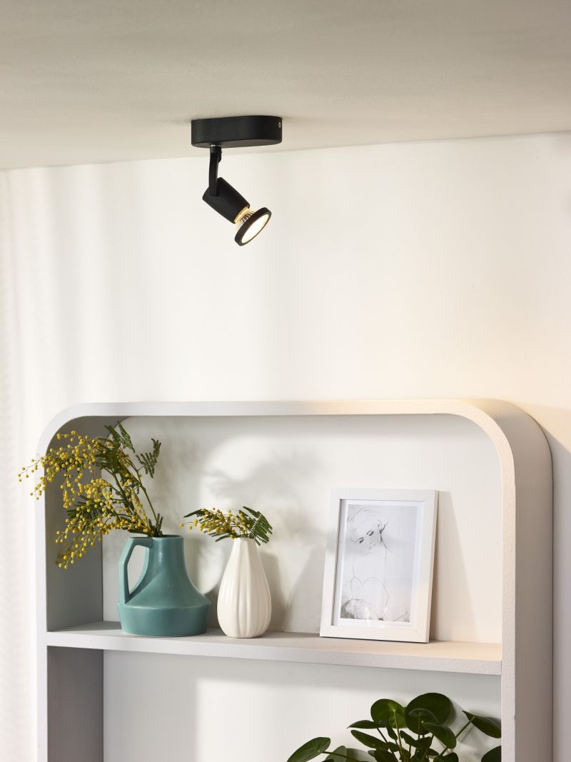 Lucide JASTER-LED - stropné bodové svietidlo - LED - GU10 - 1x5W 2700K - čierne